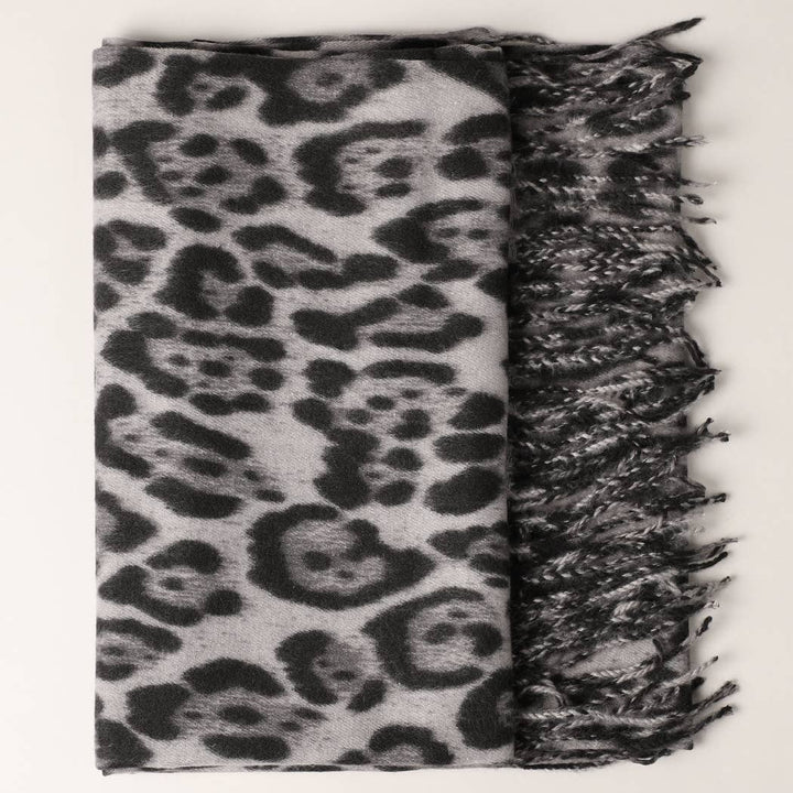 Leopard Animal Print Cashmere Feel Scarf