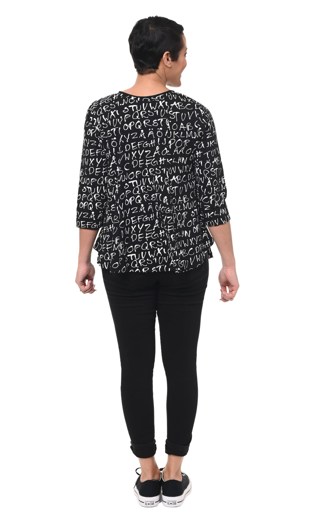 Tulip Clothing - L708 Willa in Black Alphabet*: M