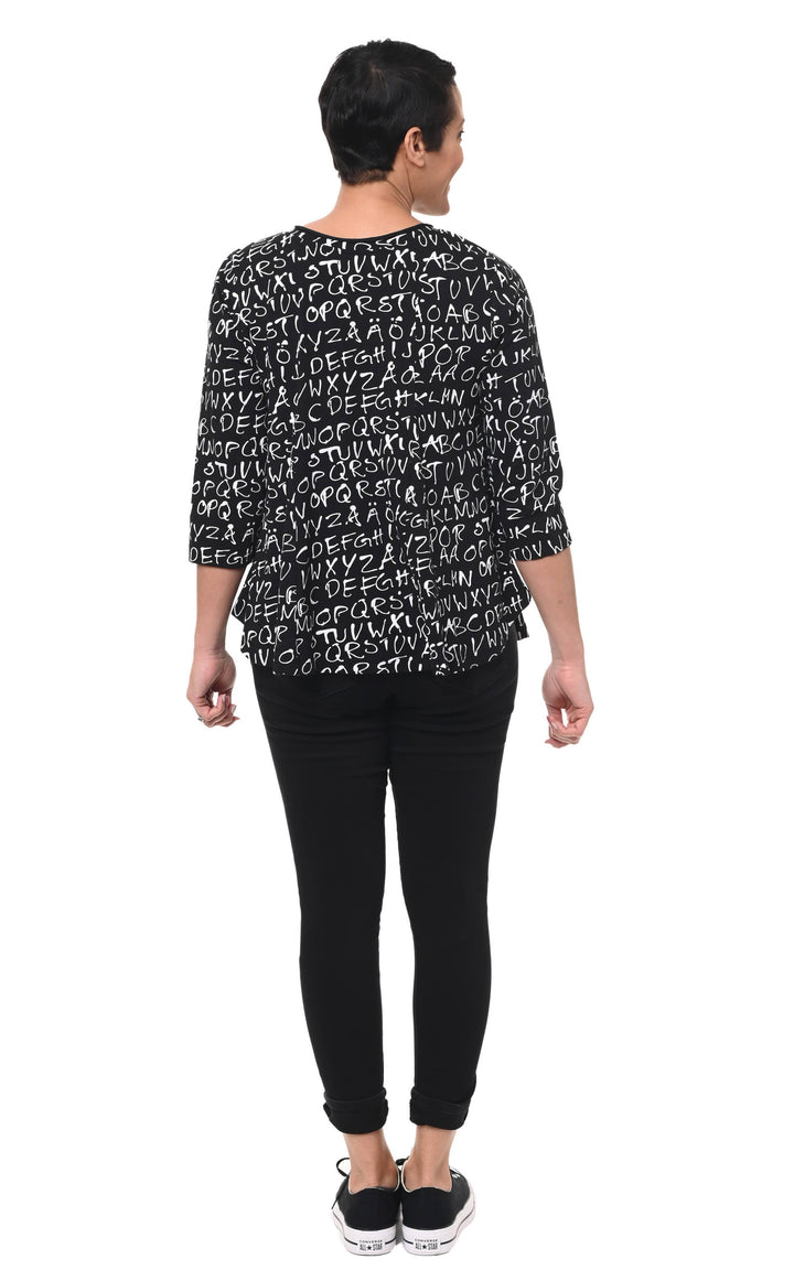 Tulip Clothing - L708 Willa in Black Alphabet*: M
