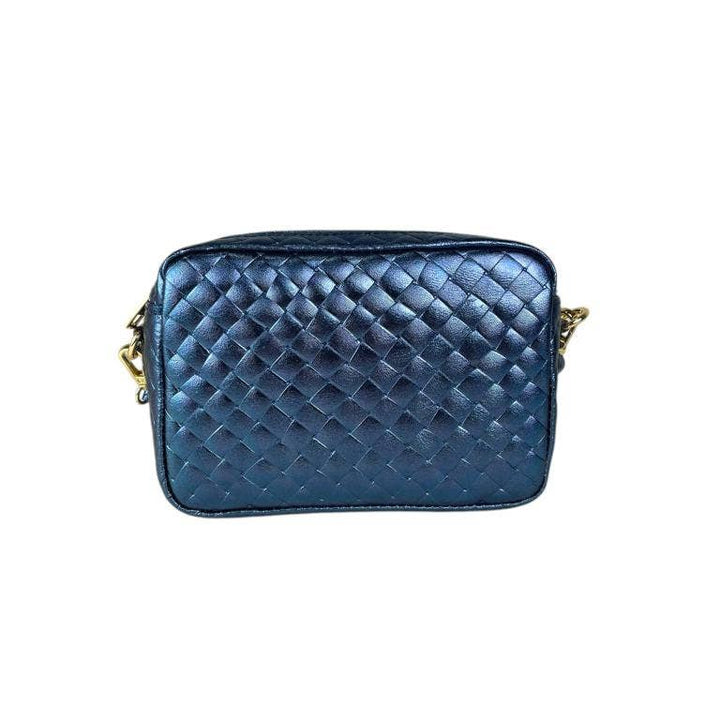 Crossbody Bag in Leather: Gold
