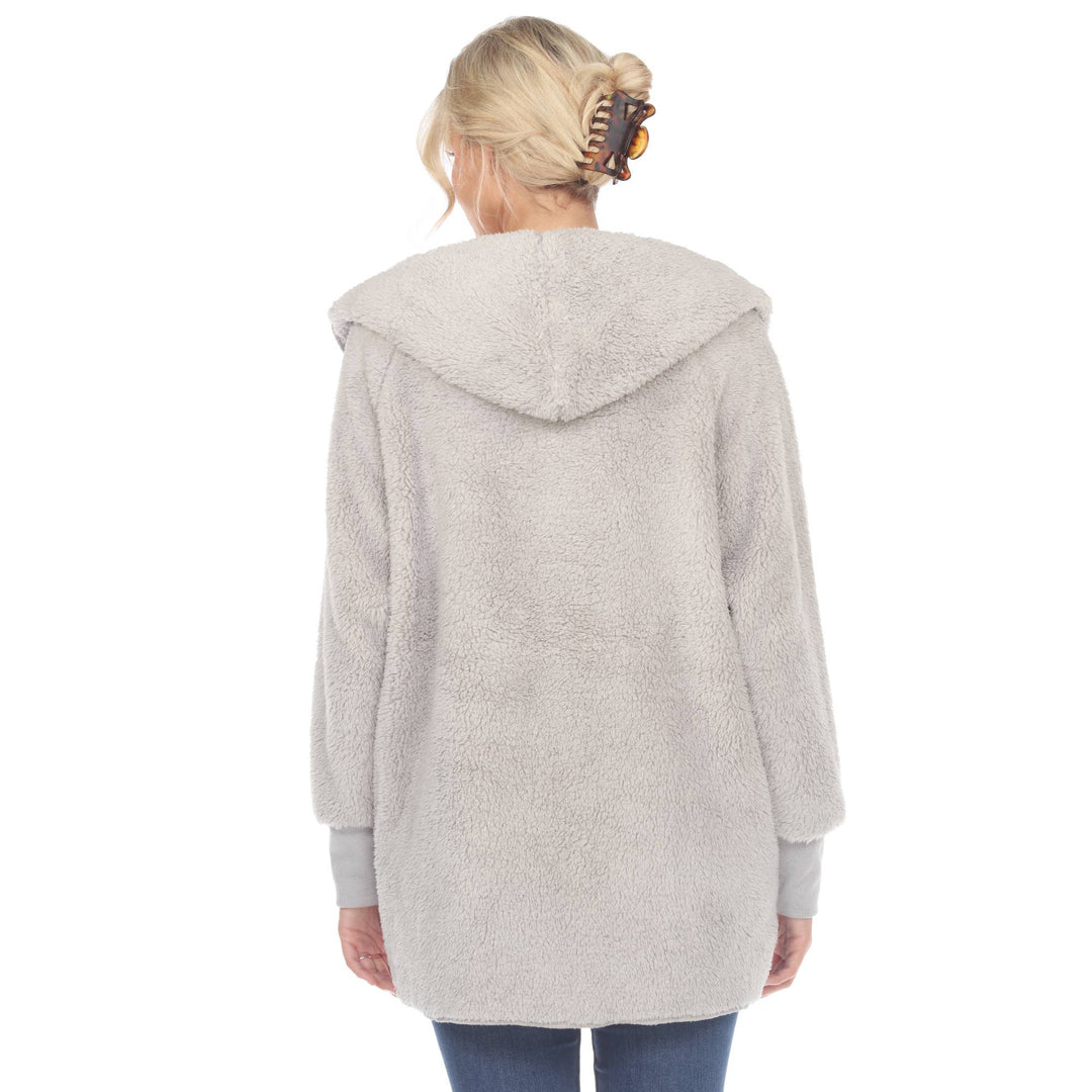Plush Hooded Cardi: Camel / L/XL