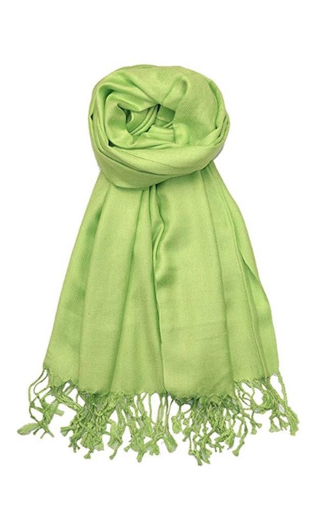 Apple Green Color Fashion Pashmina Shawl
