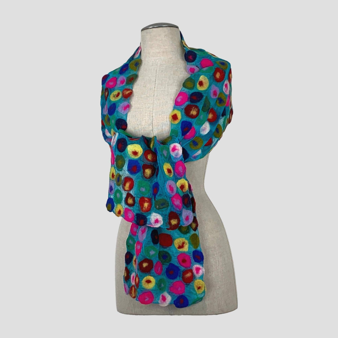 Polka Multi Dot Felt Soft Scarf
