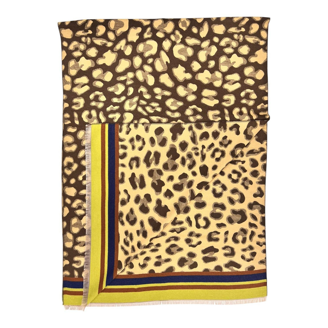 Leopard cashmere blend: Red