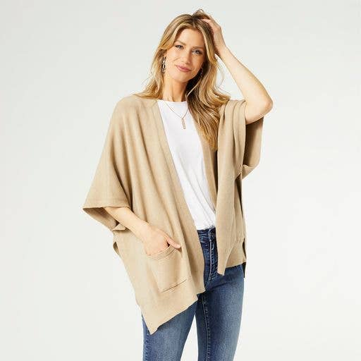 Lightweight Cardigan Pocket: Mushroom
