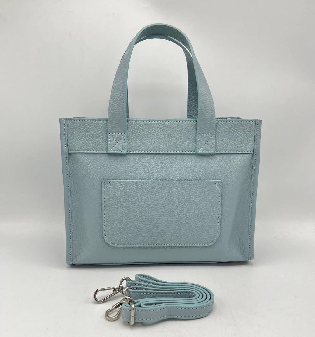 Italian leather bag,112442: Blk