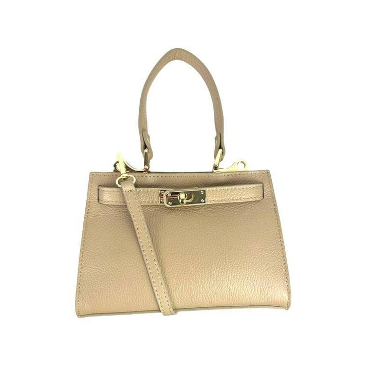Small leather handbag: Brown