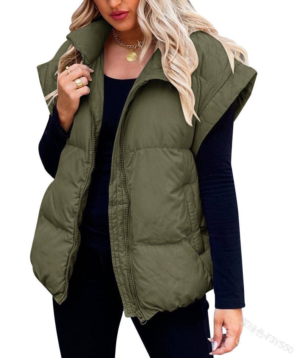 Puffer vest: Black / L