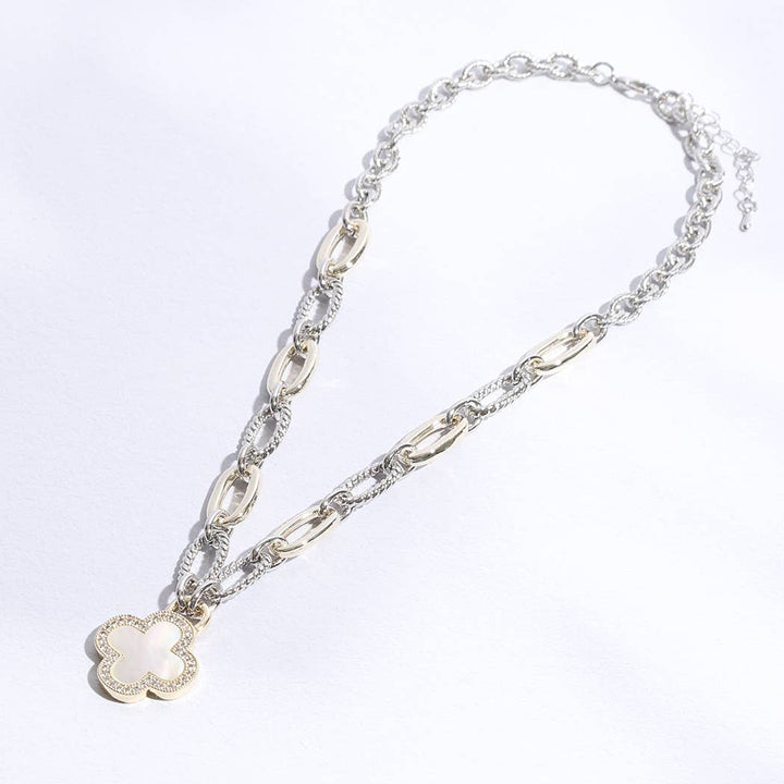 Clover Mop Gold Link Necklace: