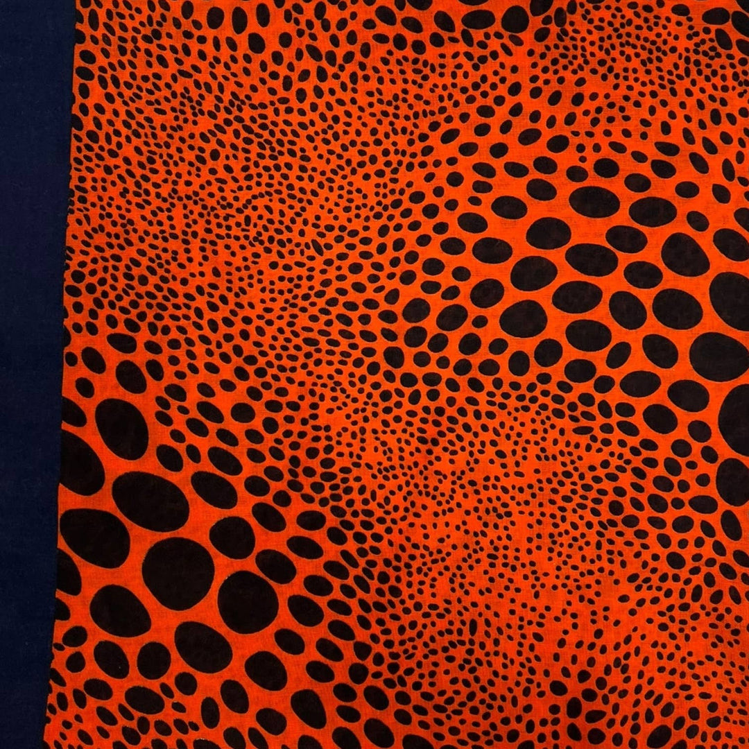 Leopard dots print scarf : Mocca