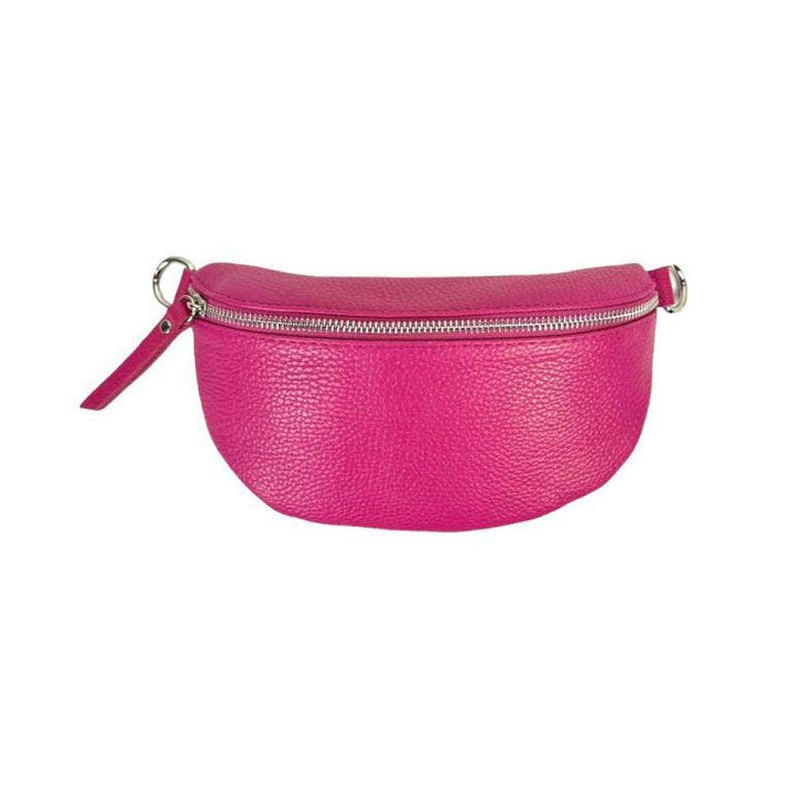 Italian Leather Waist Bag: Brown