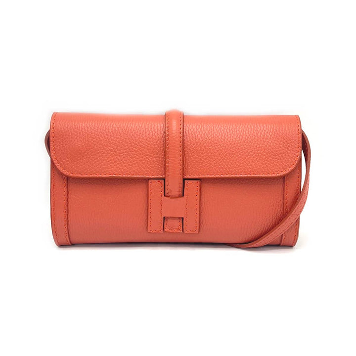Leather clutch bag, Made in Italy, 112532: Blk