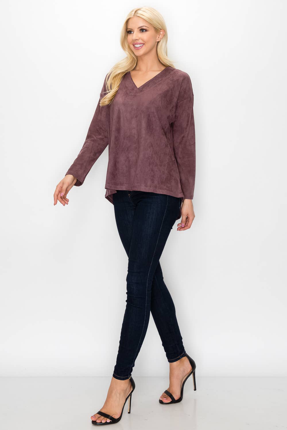 Andrea Suede Top: BERRYWOOD / XS / A5415