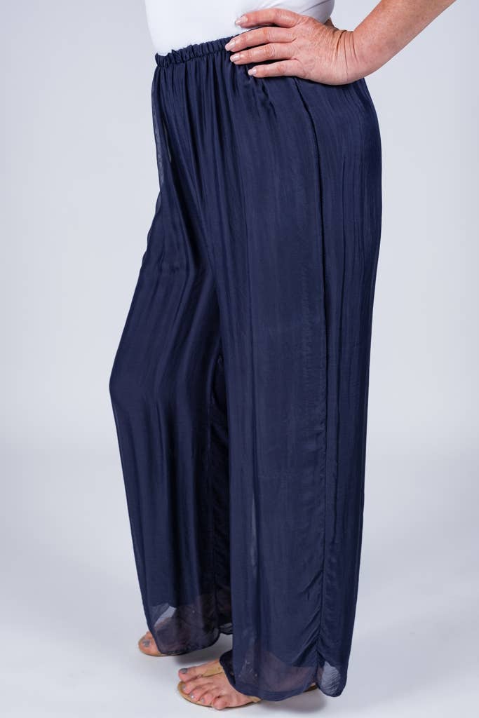 Roxy Silk Straight Leg Pant Orchid