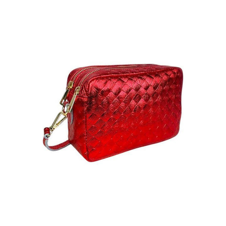 Crossbody Bag in Leather: Gold