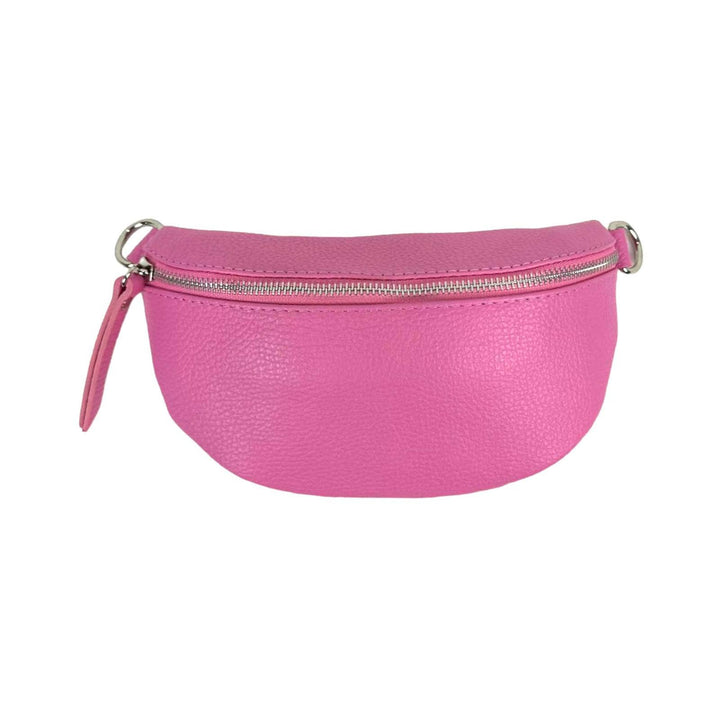 Italian Leather Waist Bag: Brown