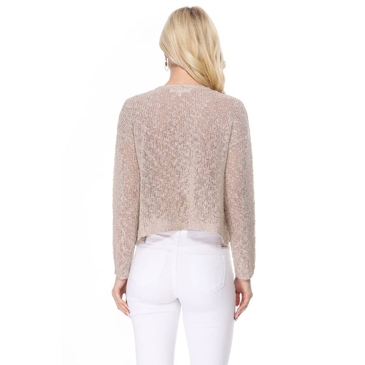 V-Neck Crop Pullover : BLK / M