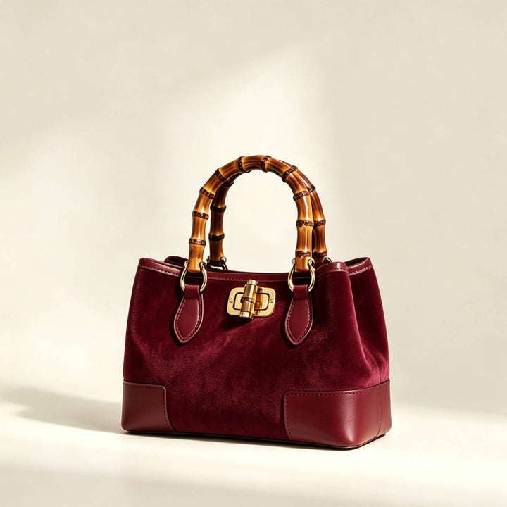 Genuine leather bamboo: Nero