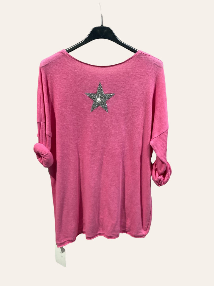 Cotton top with a rhinestone star : CAMEL