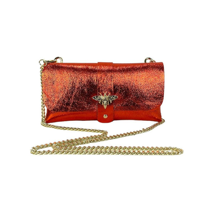 Italian Leather Bag: Red