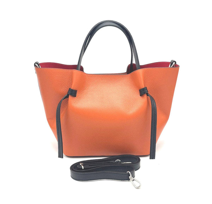 Leather bag, Made in Italy, 112544: Blk