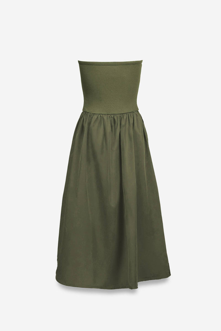 Strapless Maxi Dress: Black / M
