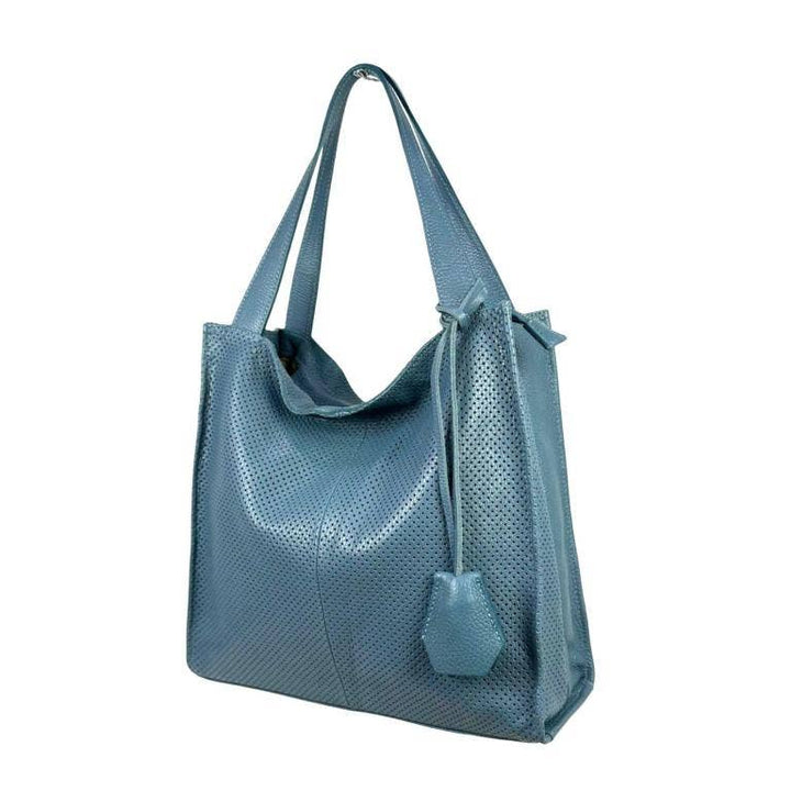 Leather Shopper Bag: Khaki