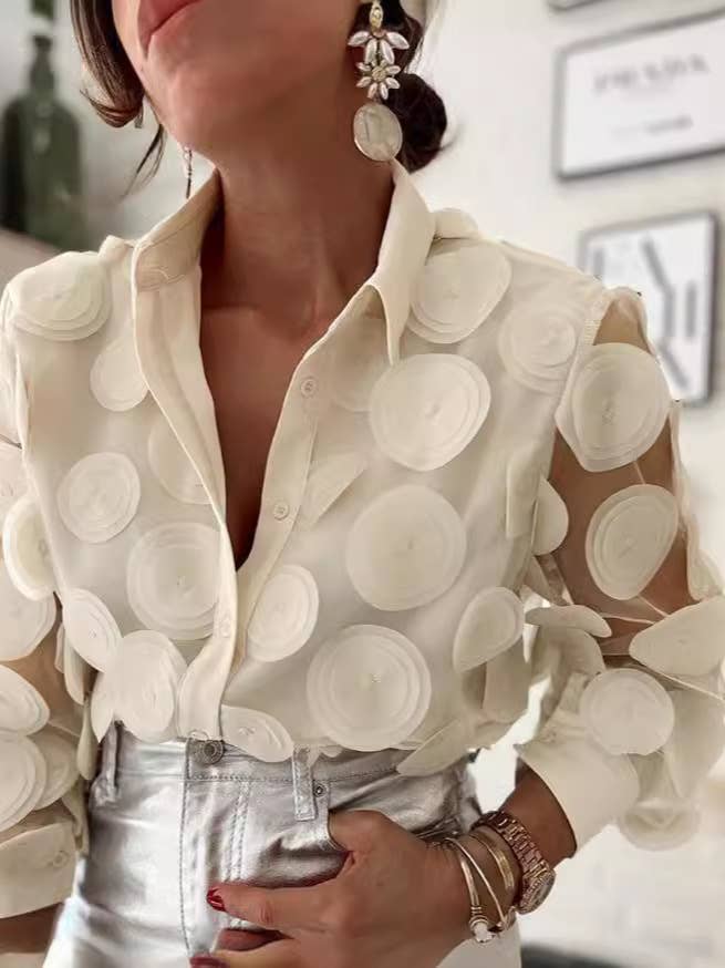 Mesh Circle Shirt: L