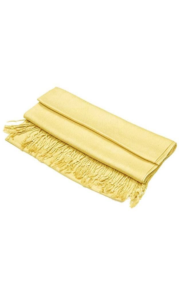 Yellow Color Fashion Pashmina Shawl Scarf