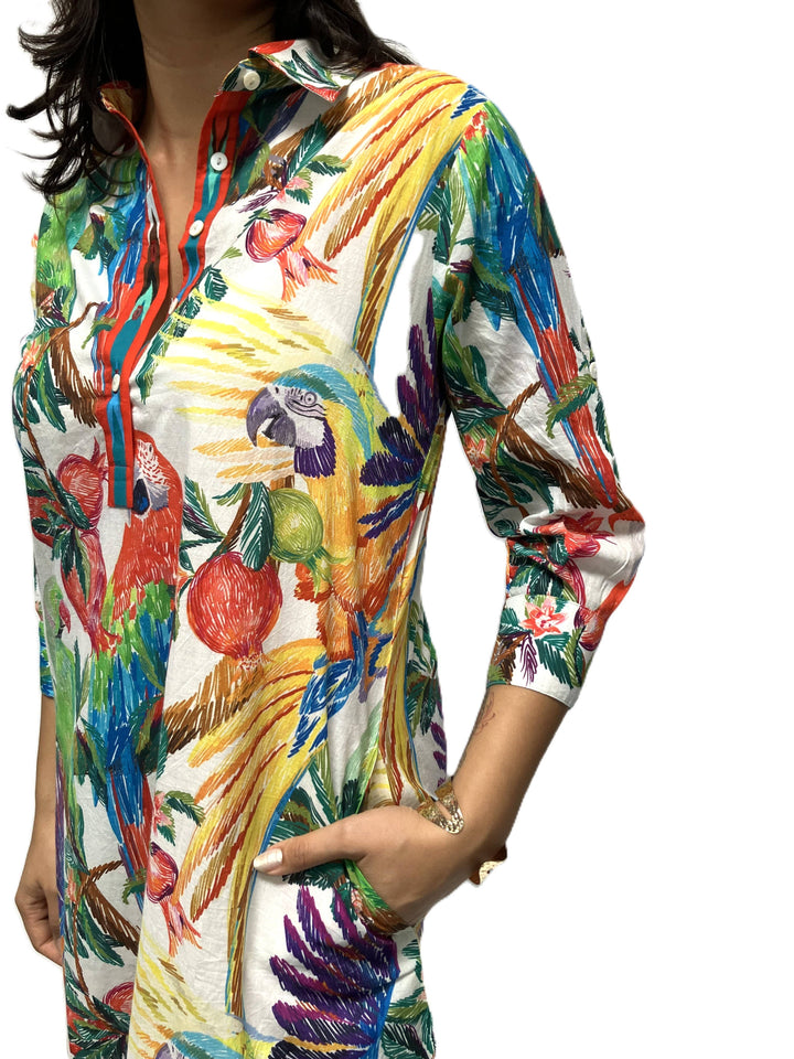 Shirt Dress-Multi: L