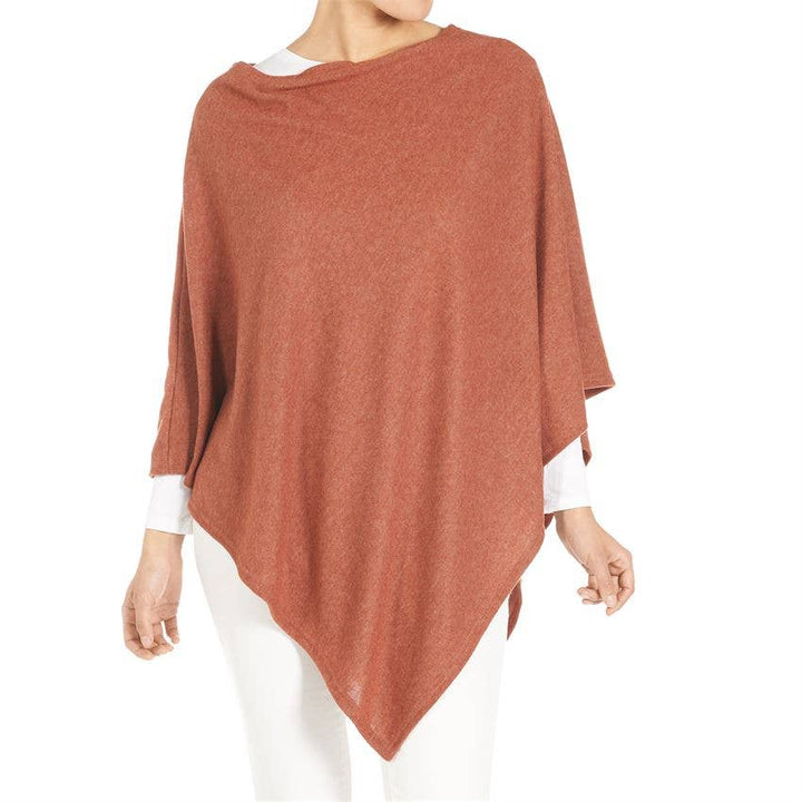 Brushed Poncho: CREAM / O/S