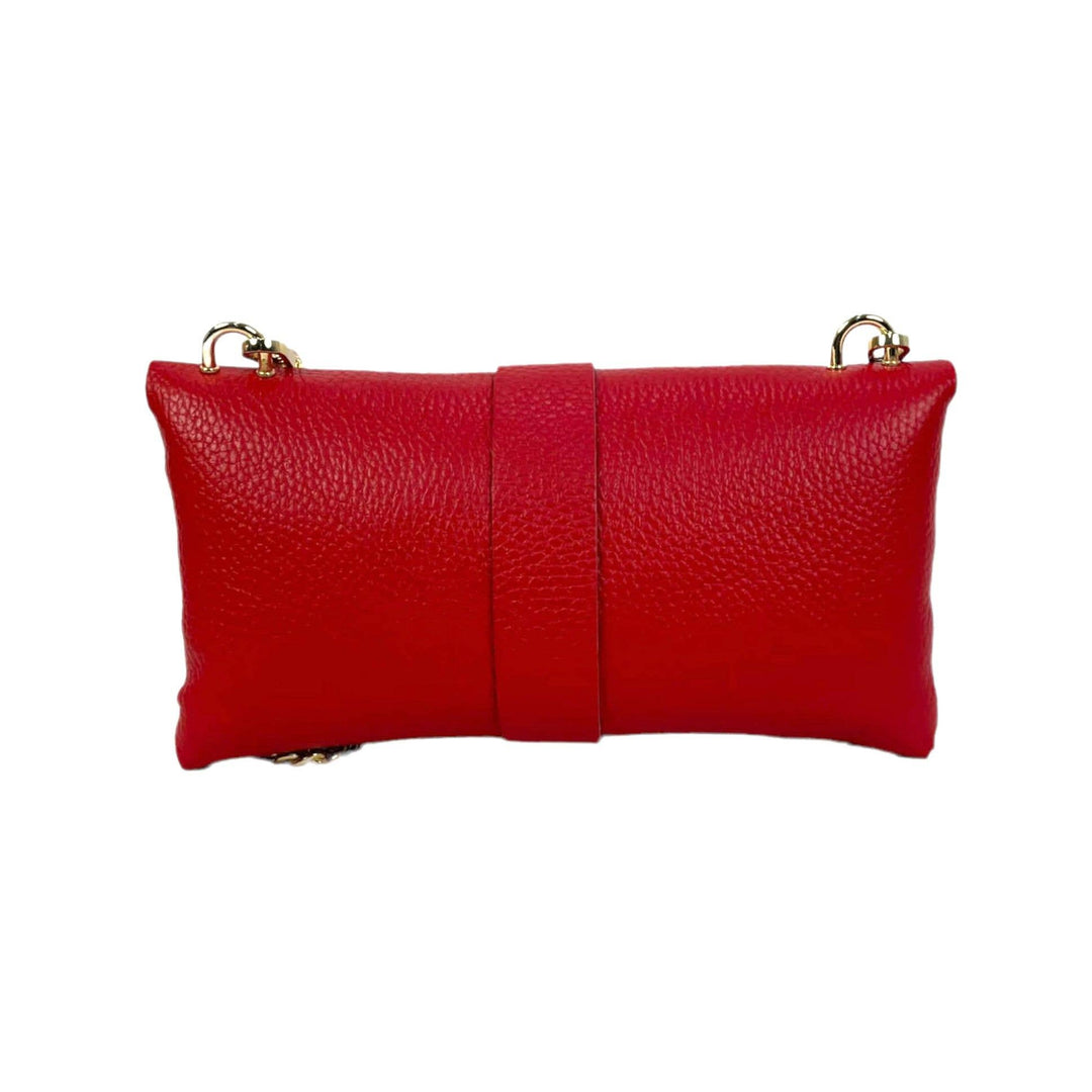 Grain Leather Bag with Dragonfly Clasp: Bordeaux