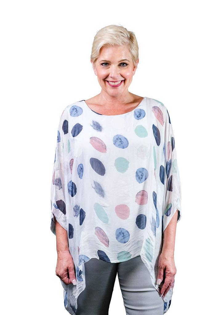 Circle Silk Kaftan (BQ201R):Taupe