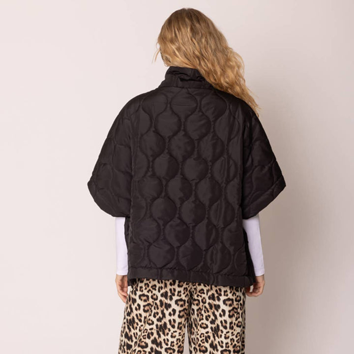 Quilted Cape Poncho Jacket : IVY / O/S