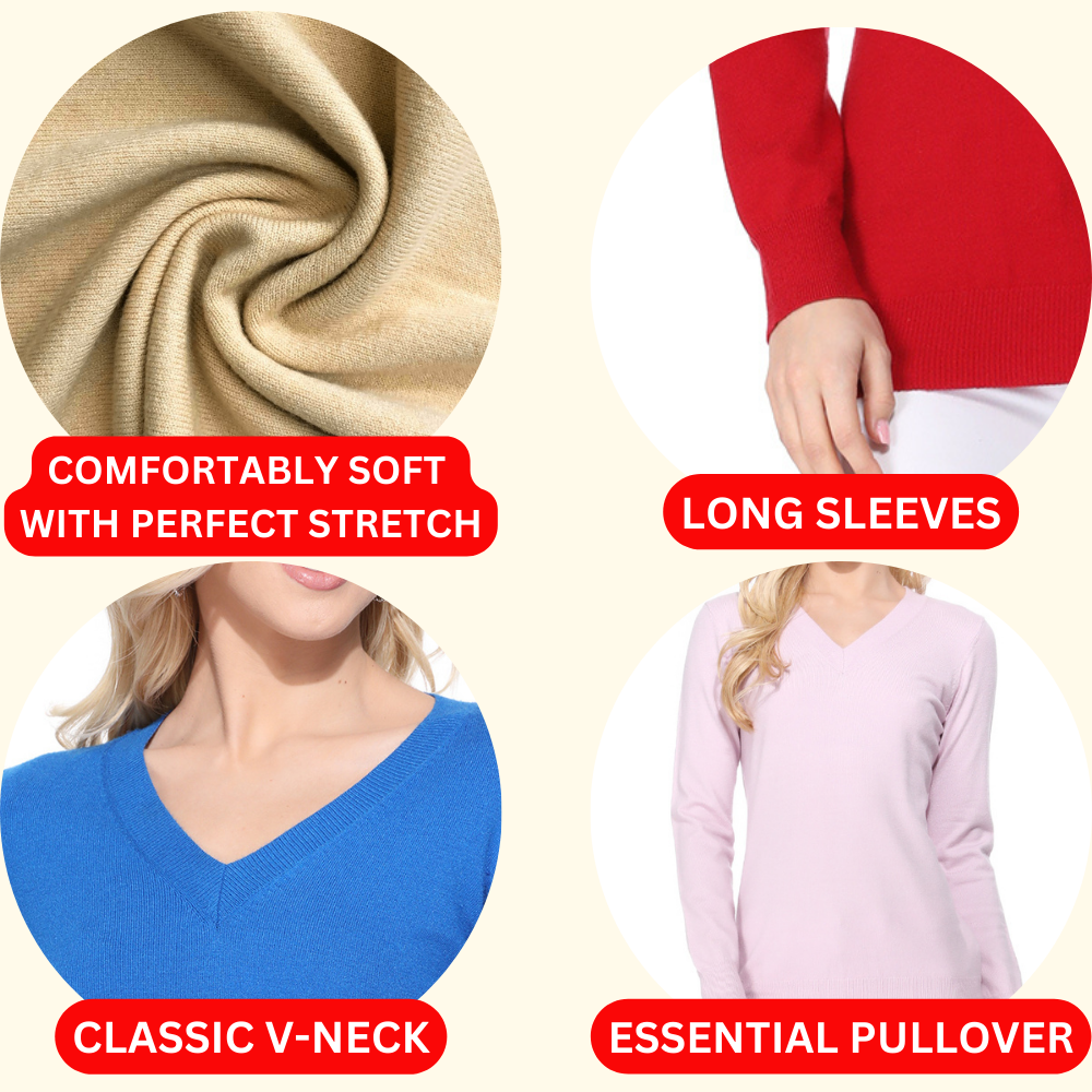 V-Neck Soft Sweater  MK5501: NAVY / XL