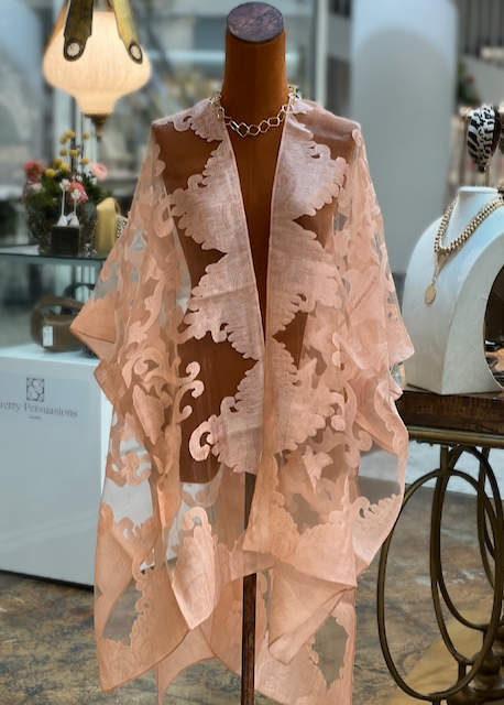 Shanghai Night Ruana Kimono Coverup: 06 Pink