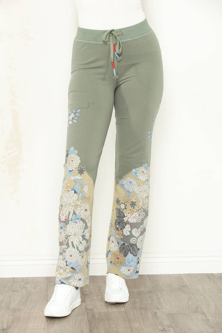 Chrysanthemum Pant: Basil / XL