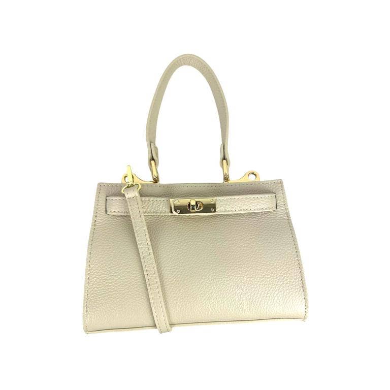 Women's Italian Leather Bag: Orange
