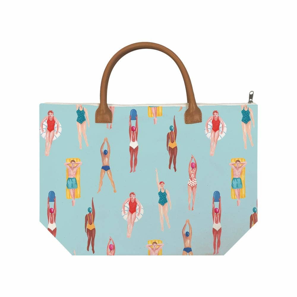 CANVAS TOTE BAG-RIVIERA SWIMMERS