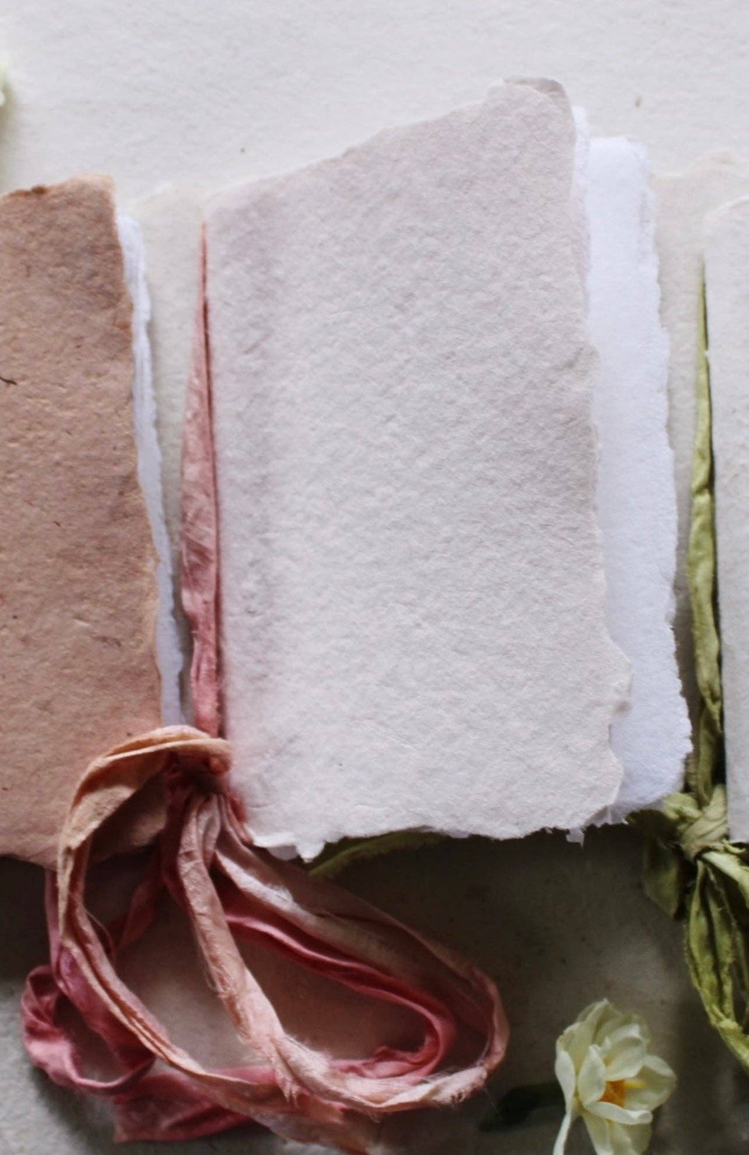 Rose paper cloud silk ribbon