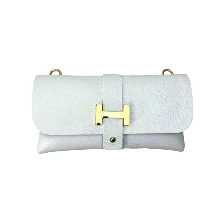 Grain Leather Bag with H: Yellow