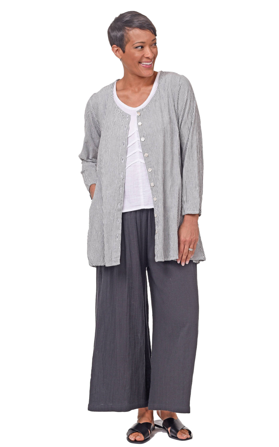 Tulip Clothing - CV679 Ivy Jacket in Ticking Stripe*: M