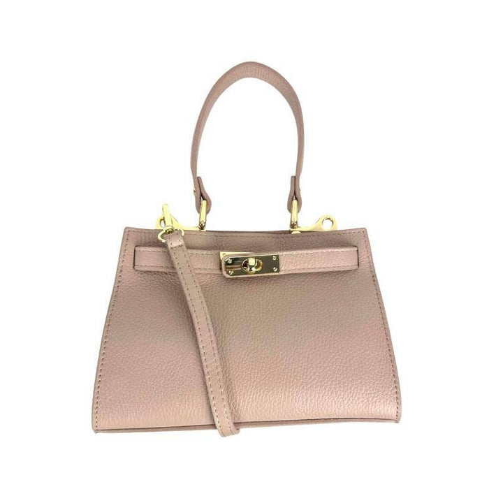 Women's Italian Leather Bag: Navy blue