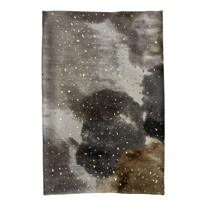 Smoke Marble Mist Scarf: Black