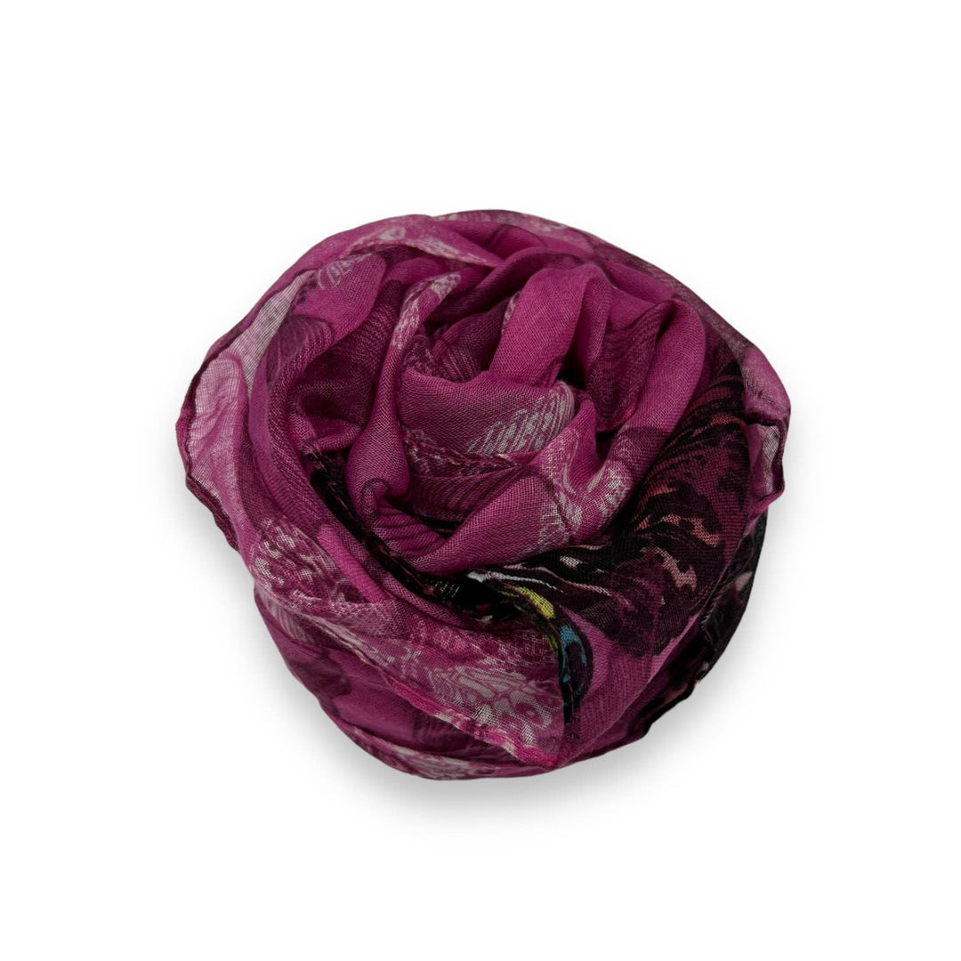 Butterfly print scarf: Baby Pink