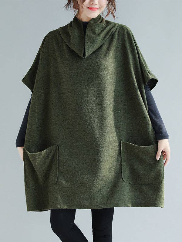 Solid Color Pullovers: BLACK / One_size