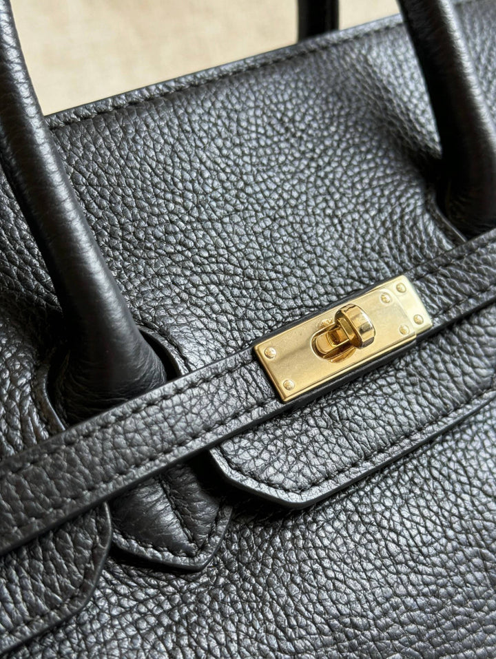 Maxi Bag in Leather Made in Italy: Nero