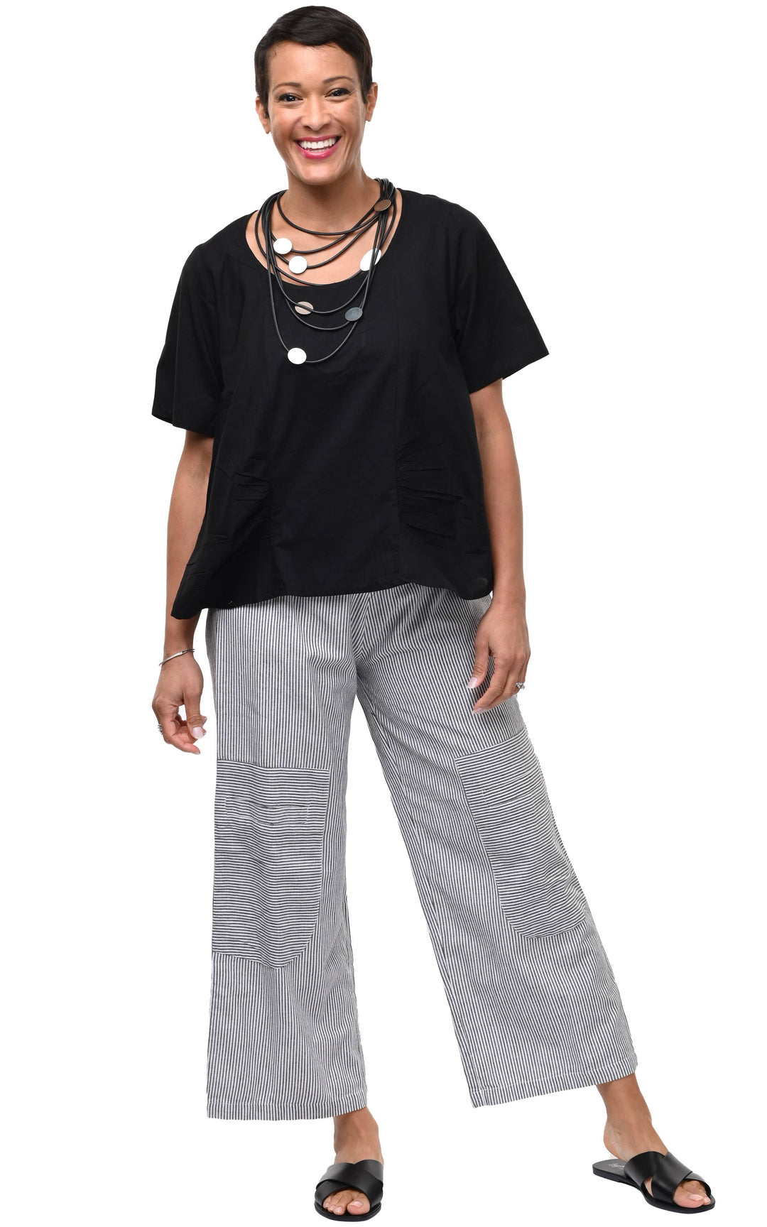 Tulip Clothing - CV404 Carmella Pullover in Black*: Black / S