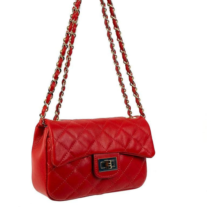 Italian leather Bag: Navy blue