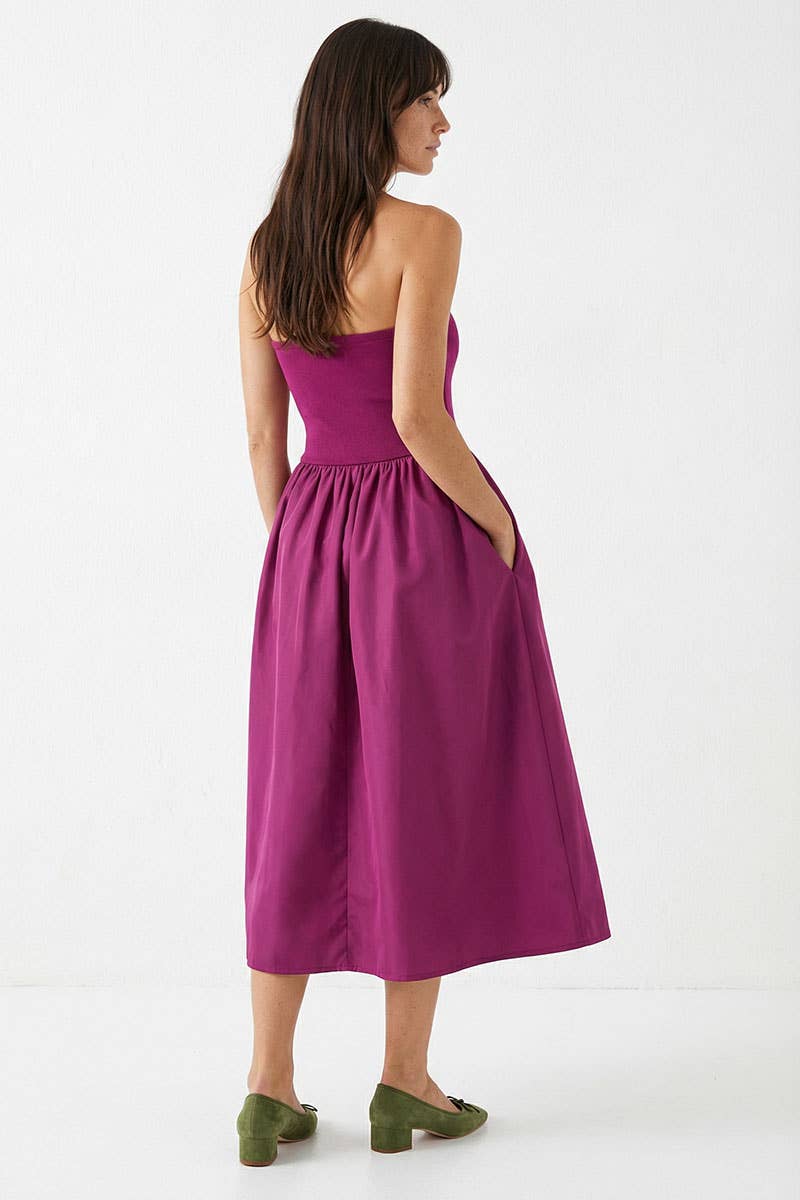 Strapless Maxi Dress: Black / M